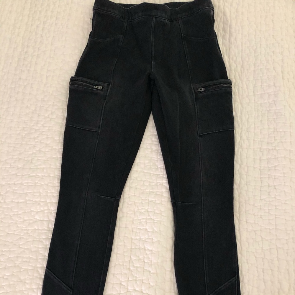 Spanx Gray Cargo Jean Leggings Small